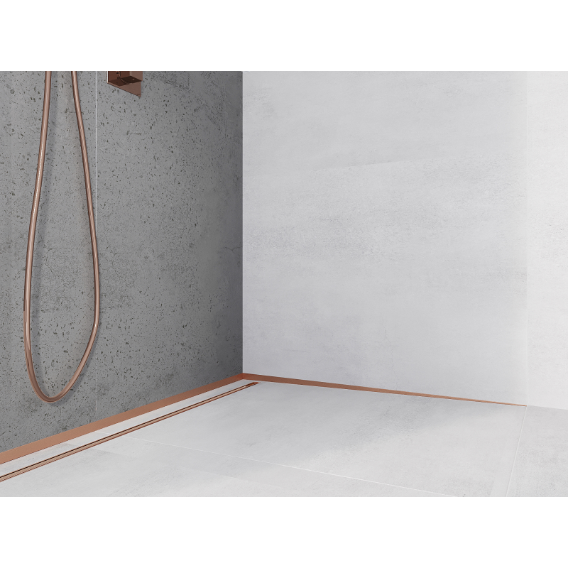 Mexen Line-B plinthe murale en pente 180 cm droite, cuivre brossé - 186502180R