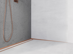 Mexen Line-B plinthe murale en pente 180 cm droite, cuivre brossé - 186502180R