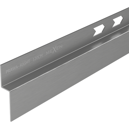 Mexen Line-B plinthe murale 120 cm droite, gris fusil brossé - 186602120R