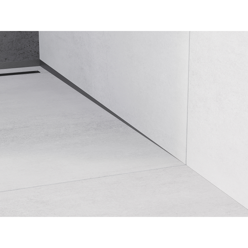 Mexen Line-B plinthe murale 120 cm droite, gris fusil brossé - 186602120R