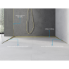 Mexen Line-B profilé pour verre 120 cm gauche, doré - 185004120L