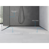 Mexen Line-B listel incliné mural 120 cm droit, noir - 187002120R