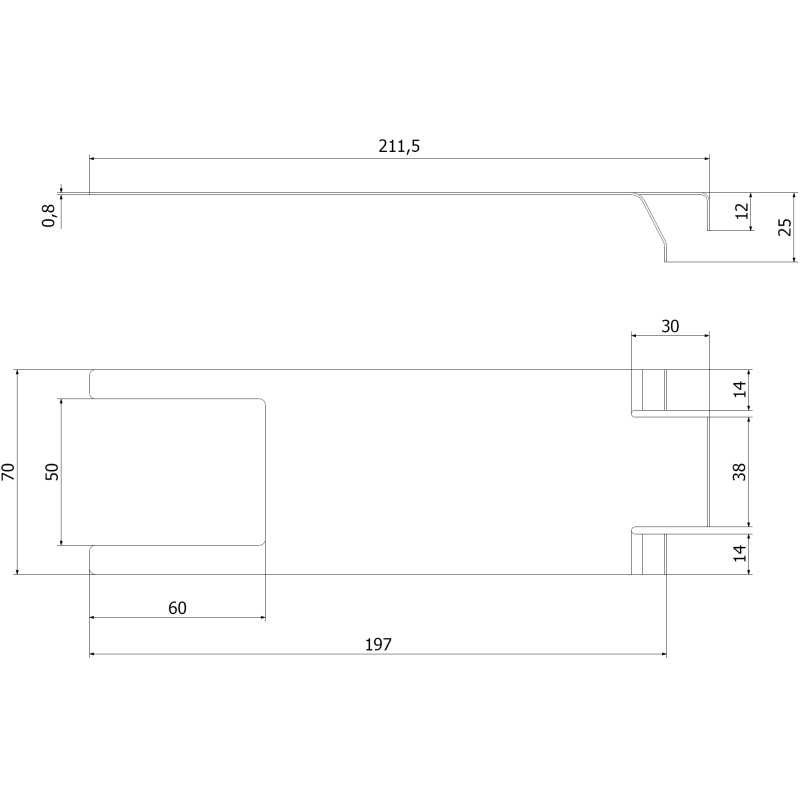 Mexen Uni clip de fixation inférieur - C9907-04
