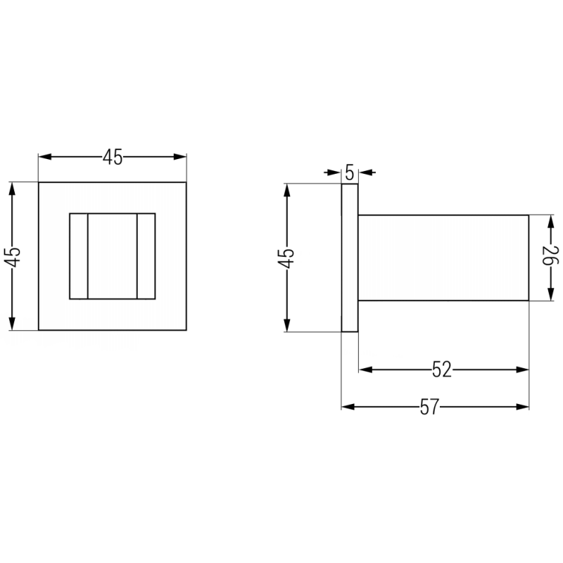 Mexen Cube support de douche, or rose - 79350-60