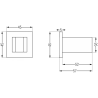 Mexen Cube support de douche, or rose - 79350-60