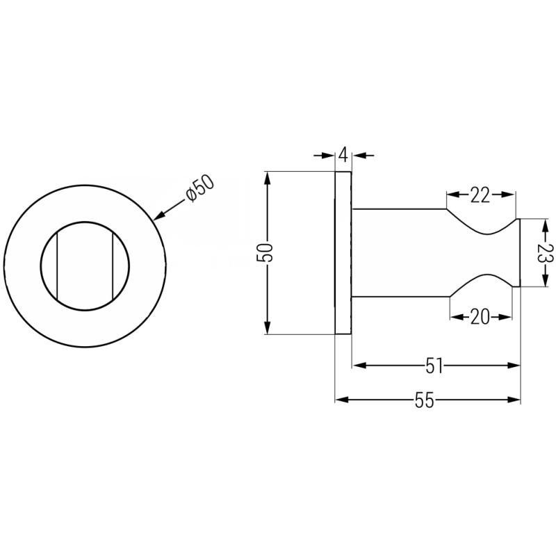 Mexen Kai support de douche, doré - 79351-50