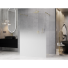 Mexen Kioto paroi de douche autoportante 110 x 200 cm, ombre blanche 8 mm, or brossé - 800-110-002-55-86