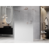 Mexen Kioto paroi de douche autoportante 130 x 200 cm, ombrée blanche 8 mm, or rose - 800-130-002-60-86