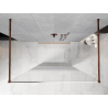 Mexen Kioto paroi de douche autoportante 130 x 200 cm, ombrée blanche 8 mm, or rose - 800-130-002-60-86