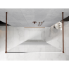 Mexen Kioto paroi de douche autoportante 150 x 200 cm, ombre blanc 8 mm, or rose - 800-150-002-60-86