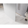 Mexen Kioto paroi de douche autoportante 150 x 200 cm, ombre blanc 8 mm, or rose - 800-150-002-60-86