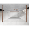 Mexen Kioto paroi de douche autoportante 130 x 200 cm, ombre blanche 8 mm, cuivre brossé - 800-130-002-65-86