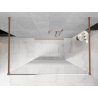 Mexen Kioto paroi de douche autoportante 140 x 200 cm, ombre blanche 8 mm, cuivre brossé - 800-140-002-65-86