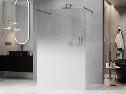 Mexen Kioto paroi de douche autoportante 110 x 200 cm, ombre blanc 8 mm, bronze brossé - 800-110-002-66-86