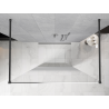 Mexen Kioto paroi de douche autoportante 120 x 200 cm, ombre blanc 8 mm, gris canon brossé - 800-120-002-66-86