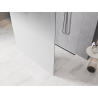 Mexen Kioto paroi de douche autoportante 120 x 200 cm, ombre blanc 8 mm, gris canon brossé - 800-120-002-66-86