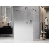 Mexen Kioto paroi de douche autoportante 100 x 200 cm, ombre blanc 8 mm, noir - 800-100-002-70-86