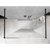 Mexen Kioto paroi de douche autoportante 110 x 200 cm, ombrée blanche 8 mm, noire - 800-110-002-70-86