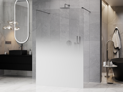 Mexen Kioto paroi de douche autoportante 150 x 200 cm, ombre blanc 8 mm, métal canon - 800-150-002-95-86