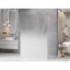 Mexen Kioto paroi de douche autoportante 120 x 200 cm, ombre blanc 8 mm, nickel brossé - 800-120-002-97-86