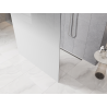 Mexen Kioto paroi de douche autoportante 110 x 200 cm, ombre blanche 8 mm, nickel brossé - 800-110-002-97-86