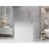 Mexen Kioto paroi de douche autoportante 130 x 200 cm, ombre blanche 8 mm, nickel brossé - 800-130-002-97-86