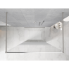 Mexen Kioto paroi de douche autoportante 130 x 200 cm, ombre blanche 8 mm, nickel brossé - 800-130-002-97-86