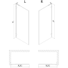 Mexen Lunar L paroi de douche Walk-in droite 110 x 200 cm, transparent 8 mm, chrome - 830L-110-000-01-00-P