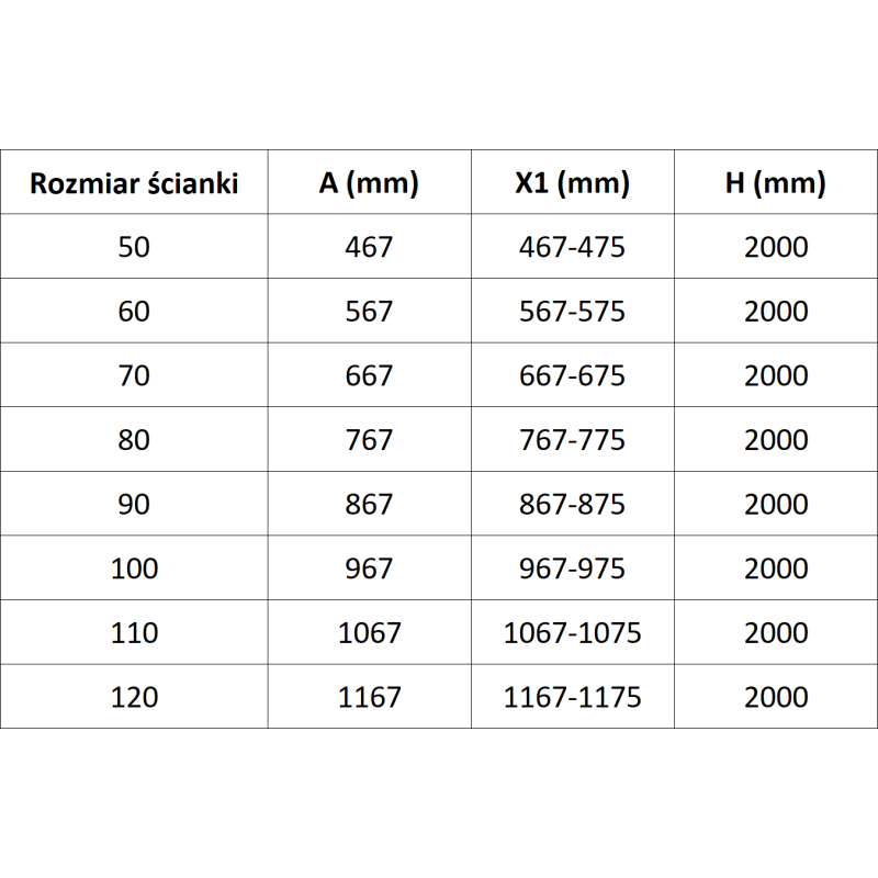 Mexen Lunar L paroi de douche Walk-in droite 100 x 200 cm, transparent 8 mm, métal canon - 830L-100-000-95-00-P