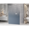Mexen Kioto paroi de douche autoportante 100 x 200 cm, ombre bleue 8 mm, blanche - 800-100-002-20-46