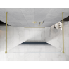 Mexen Kioto paroi de douche autoportante 120 x 200 cm, ombre bleu 8 mm, or brossé - 800-120-002-55-46