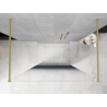 Mexen Kioto paroi de douche autoportante 150 x 200 cm, ombrée bleue 8 mm, or brossé - 800-150-002-55-46