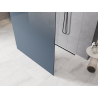 Mexen Kioto paroi de douche autoportante 100 x 200 cm, ombre bleue 8 mm, noire - 800-100-002-70-46