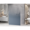 Mexen Kioto cloison de douche autoportante 120 x 200 cm, ombre bleue 8 mm, nickel brossé - 800-120-002-97-46
