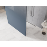 Mexen Kioto cloison de douche autoportante 120 x 200 cm, ombre bleue 8 mm, nickel brossé - 800-120-002-97-46