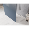 Mexen Kioto Panneau de douche autoportant 130 x 200 cm, ombre bleue 8 mm, nickel brossé - 800-130-002-97-46