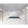 Mexen Kioto paroi de douche autoportante 150 x 200 cm, ombre bleue 8 mm, nickel brossé - 800-150-002-97-46