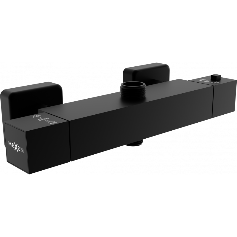 Mexen Cube robinet de douche thermostatique, noir - 77250-70