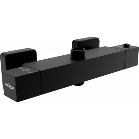 Batterie de douche thermostatique Mexen Cube, noire - 77250-70
