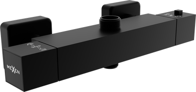 Batterie de douche thermostatique Mexen Cube, noire - 77250-70