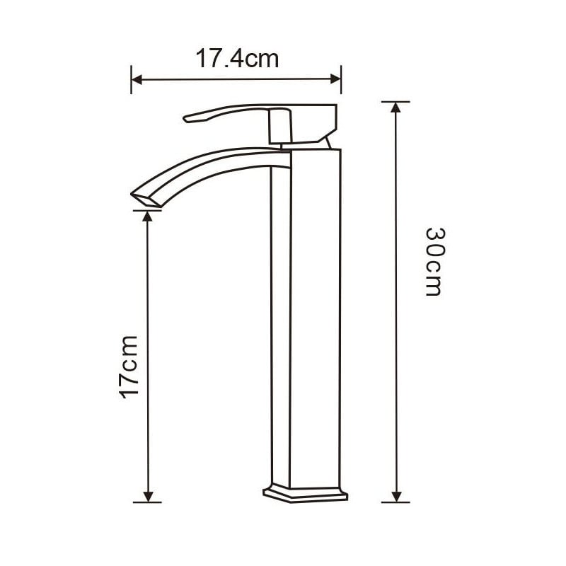 Mexen Libra robinet de lavabo haut, doré - 745110-50