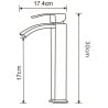 Mexen Libra robinet de lavabo haut, Chrome - 745110-00