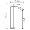 Mexen Libra R45 ensemble de baignoire, doré - 745113R45-50