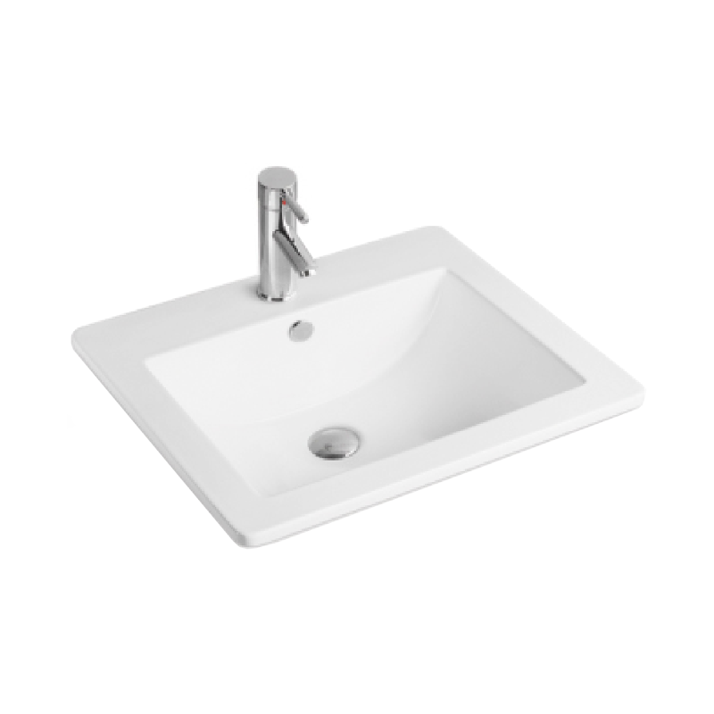 Mexen Lora lavabo encastré dans le plan 53 x 46 cm, blanc - 25365300