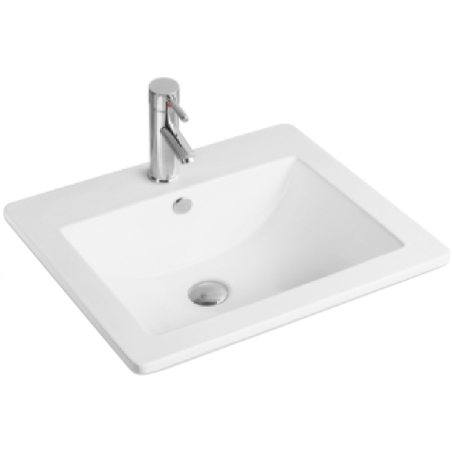 Mexen Lora lavabo encastré dans le plan 53 x 46 cm, blanc - 25365300
