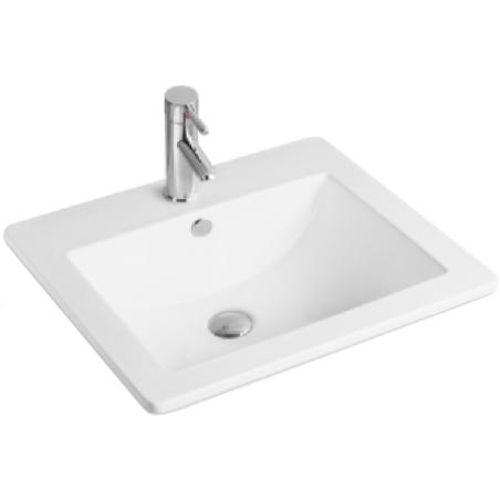 Mexen Salma lavabo encastré dans le comptoir 53 x 46 cm, Blanc - 25365300