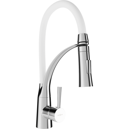 Mexen Aster robinet de cuisine, Chrome/Blanc - 73450-02