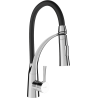 Mexen Aster robinet de cuisine, Chrome/Noir - 73450-07