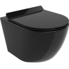Mexen Lena bol de WC Rimless avec siège slim à fermeture lente, duroplast, Noir - 30224070