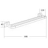 Mexen Asis double porte-serviettes, Or - 7017625-50